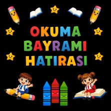 Ti Play Okuma Bayramı Hatırası Temalı Renkli Okul Panosu Figür Seti | Hazır Kesim Sınıf Süsü