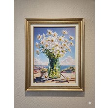 Liva Craft Elmas Mozaik Tablo, 30 X40 Papatya Boncuk Yapıştırma Kiti