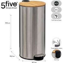 Empressco 5fıve Bambou - Inox - 30 Lt Pedallı Çöp Kovası - Fiyatı, Yorumları