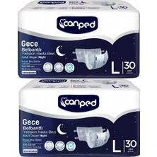 Canped Belbantlı Gece Yetişkin Hasta Bezi Büyük Large 60 Adet