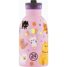 24 Bottles Meow Friends Pembe Paslanmaz Çelik Termos 330 ml Hafif ve Dayanıklı Yapı