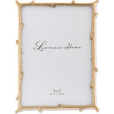 Trendy Pazars Frames 5 x 7 Altın Metal Resim Çerçevesi Doğal Branch Tasarım Resim Çerçevesi