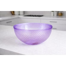 Empressco Alika Tekstil ve Ev Gereçleri 4 Litre Şeffaf Mor Sunum Kasesi – Bpa’sız, Çok Amaçlı, Estetik Desenli Büyük Kase 24,9X12,4 cm - Fiyatı, Yorumları