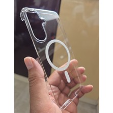 Pirok Store Samsung Galaxy A37 Magsafe Uyumlu Kablosuz Şarj Destekli Sararmaz Sert Mika Kristal Netliğinde Ultra Ince Hafif Pc Kılıf
