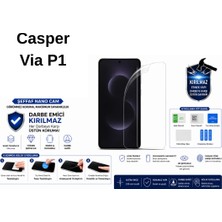Astakos Casper Via P1 Uyumlu Şeffaf Nano Kırılmaz Darbe Emici Ekran Koruma
