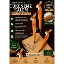 Kalemhane Kişiye Özel El Oyma Işçilik Özel Yapım Tükenmez Kalem Tavşan Figürlü