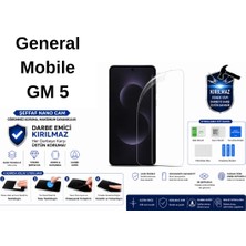 Astakos General Mobile Gm 5 Uyumlu Şeffaf Nano Kırılmaz Darbe Emici Ekran Koruma
