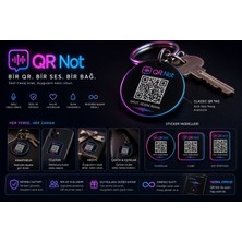 Qr Not QRNot Dijital Hatıra Qr Kod Anahtarlık – Ses, Video, Görsel, Konum, Acil Durum Bilgisi ve Link Paylaşımı (1 Adet)