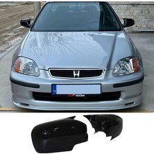 Ekolmaks Honda Civic Ek Batman Yarasa Ayna Kapağı Piano Black / 1996-2000