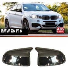 Ekolmaks Bmw X6 F16 Batman Yarasa Ayna Kapağı Piano Black / 2014 - 2019