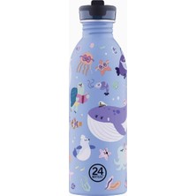 24 Bottles Paslanmaz Çelik Çocuk Su Matarası 500 ml Ocean Friends Renkli Tasarım