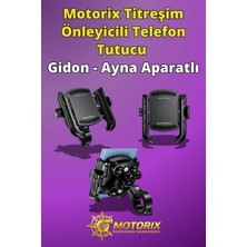 Motorix Titreşim Önleyicili Telefon Tutucu Gidon ve Ayna Aparatlarıyla Uyumlu Güvenli Kullanım
