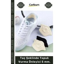 Carlburn #ayakbakımı Ayakkabı Arkası Koruyucu Konfor Pedi Siyah Ten Renk Taç Şeklinde Topuk Vurma Önleyici 5mm