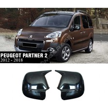 Ekolmaks Peugeot Partner 2 Batman Yarasa Ayna Kapağı Piano Black /2012-2018