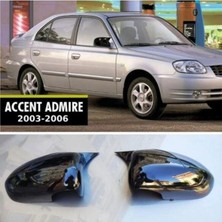 Ekolmaks Hyundai Accent Admire Batman Yarasa Ayna Kapağı Piano Black / 2003 - 2006