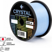 Fishack 1000 mt Bobin Misina - Crystal - Mavi - Ekstra Güçlü - 0,20 mm