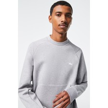 Lacoste Men's Classic Fit Organik Pamuk Bisiklet Yaka Gri Sweatshirt