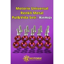 Universal Renkli Metal Pul&vida Seti - Kırmızı