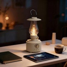 Mikado Md-1 Lüxound 1800MAH 5W Beyaz Bluetooth-Aux-Usb-Tf Card Destekli Işıklı Speaker