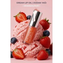 Honey Monday Dolgun, Nemli, Pürüzsüz, Parlak Dudaklar Için Uv Filtreli Hyaluronik Asit Bitkisel Yağlar Içeren Çilekli Dudak Yağı 6 ml