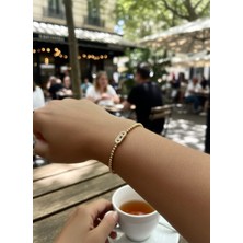 Nish Point Charm Detaylı Altın Rengi Bileklik