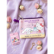 Gifi Kuromi & Hello Kitty Lisanslı Deri Para Çantası Cüzdan 10,5x8,5 cm