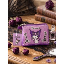 Gifi Kuromi & Hello Kitty Lisanslı Deri Para Çantası Cüzdan 10,5x8,5 cm