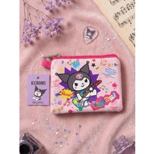 Gifi Kuromi & Hello Kitty Lisanslı Deri Para Çantası Cüzdan 10,5x8,5 cm