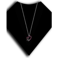 Roxx Jewellery 925 Ayar Gümüş Taşlı Kalp Kadın Kolye