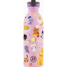 24 Bottles Meow Friends 500 ml Pembe Çocuk Su Matarası Hafif Paslanmaz Çelik BPA İçermez