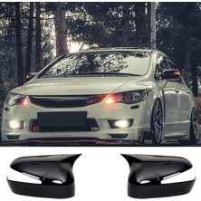 Ekolmaks Honda Civic Fd6 Batman Yarasa Ayna Kapağı Piano Black / 2006-2011