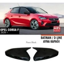 Ekolmaks Corsa F Batman Yarasa Ayna Kapağı Piano Black / 2019 Sonrası