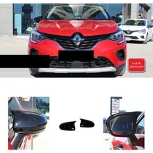 Ekolmaks Renault Captur Batman Yarasa Ayna Kapağı Piano Black / 2020 Sonrası