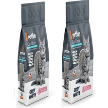 Petfan Grey&white Bebek Pudralı Ince Taneli Kedi Kumu 10LTX2 Adet