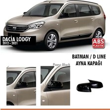 Ekolmaks Dacia Lodgy Batman Yarasa Ayna Kapağı Piano Black / 2012 - 2021