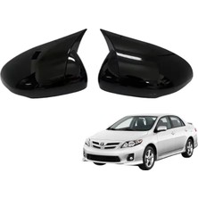 Ekolmaks Toyota Corolla E140 Fl Batman Yarasa Ayna Kapağı Piano Black/ 2010 - 2012 (Sinyalli)
