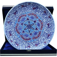 E38 El Işçiliği Çini Tabak - 30 cm - 6519