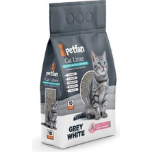 Petfan Grey&white Bebek Pudralı Ince Taneli Kedi Kumu 10 Lt