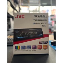 Foxus Jvc KD-X482BT 3 Amfi Çıkışlı Bluetooth/usb/aux/fm/kumanda Yoktur/rgb Tuş Işığı Profesyonel Oto Teyp