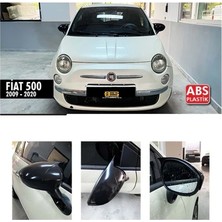 Ekolmaks Fiat 500 Batman Yarasa Ayna Kapağı Piano Black / 2014 Sonrası