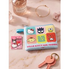 Gifi Kuromi & Hello Kitty Lisanslı Deri Para Çantası Cüzdan 10,5x8,5 cm