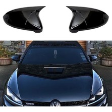Ekolmaks Volkswagen Golf Mk7 Batman Yarasa Ayna Kapağı Piano Black / 2012-2019