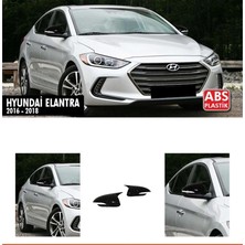 Ekolmaks Hyundai Elantra Sinyalli Batman Yarasa Ayna Kapağı Piano Black / 2016 - 2018