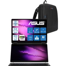 Asus Rog Zephyrus Duo (2026) Intel Core Ultra 9 386H 64GB Ddr5 4tb Freedos Geforce Rtx 5090 24GB Çift Ekran 16" Dokunmatik 3k (2880 x 1800) OLED 120Hz 0.2ms GX651AXSR051WF03 + Zetta Çanta