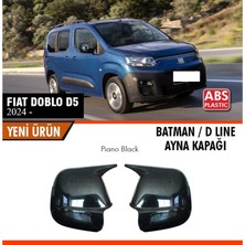 Ekolmaks Fiat Doblo Batman Yarasa Ayna Kapağı Piano Black / 2024 Sonrası