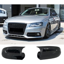 Ekolmaks Audi A4 B8 Batman Yarasa Ayna Kapağı Piano Black / 2009-2014