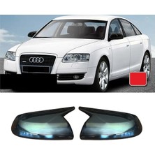 Ekolmaks Audi A6 C6 Batman Yarasa Ayna Kapağı Piano Black / 2004 - 2008