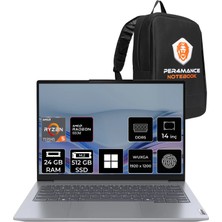 Lenovo Thinkbook 14 Gen 7 Ryzen 5 7535HS 24GB Ram 512GB SSD 14" Fhd+ WIN11 Pro 21MV001ATRP402 Notebook + Per4 Çanta