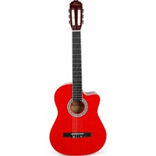 Klas Ksc-2 Klasik Gitar Tam Boy Kesik Kasa 4/4 Kırmızı
