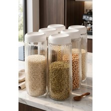 Empressco Homekolik 6’lı Beyaz Kapaklı Cam Kavanoz Seti 1500 ml – Bakliyat/makarna/un-Şeker Saklama Kabı - Fiyatı, Yorumları